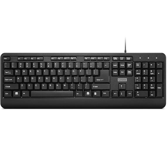 Tastierë Lenovo 160, me kabllo, e zezë