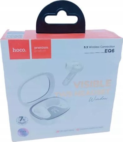 Kufje wireless Hoco Shadow EQ6, Bluetooth 5.3, TWS stereo, të bardha