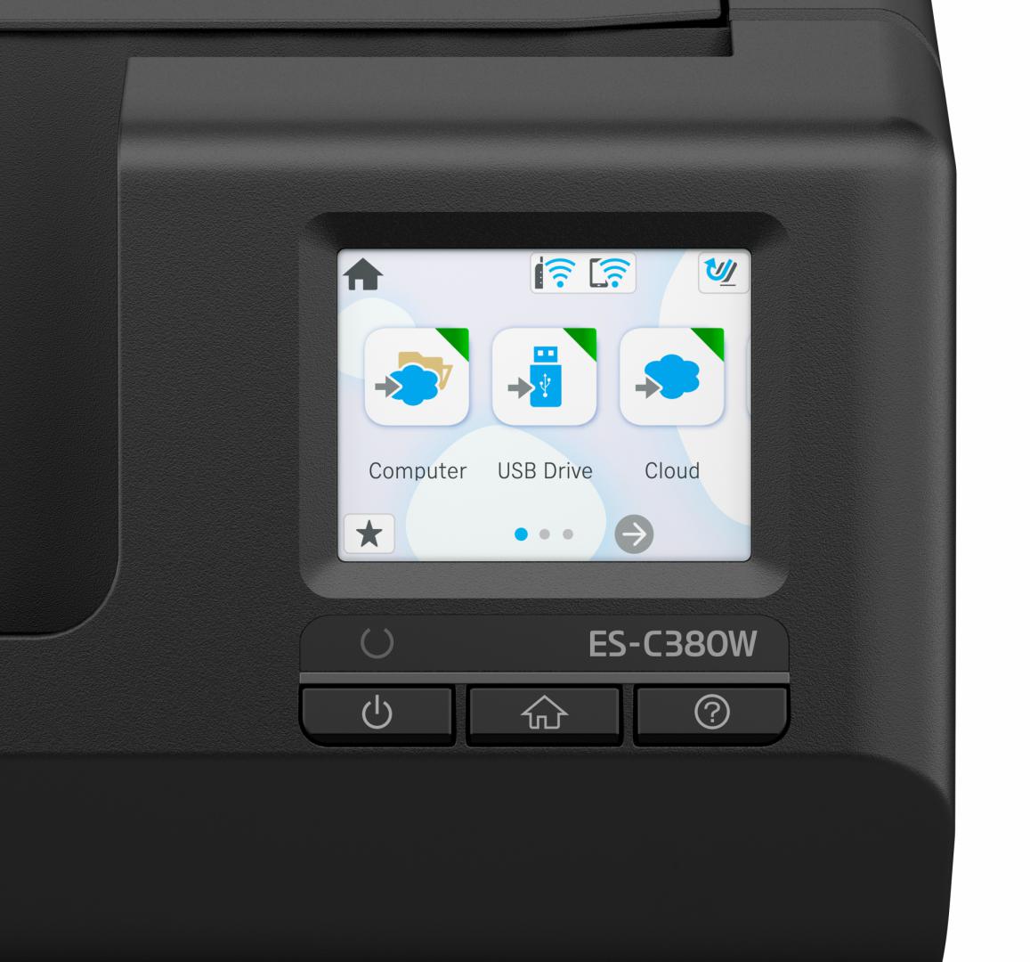 Skaner dokumentesh Epson ES-C380W, A4, 600 x 600 DPI, i zi
