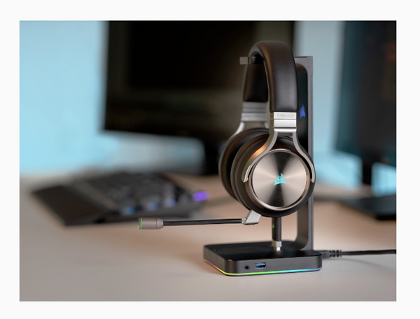 Kufje për lojëra Corsair Virtuoso RGB Wireless SE, 50mm disqe, Bluetooth, USB-C, të hirta metalike