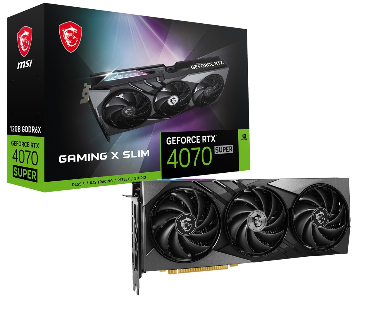 Kartelë grafike MSI GeForce RTX 4070 SUPER Gaming X Slim 12GB GDDR6X