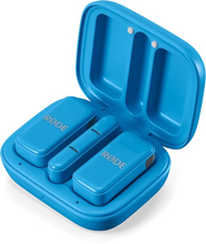 Mikrofon pa tela Røde Wireless Micro, USB C, me kuti karikimi, blu