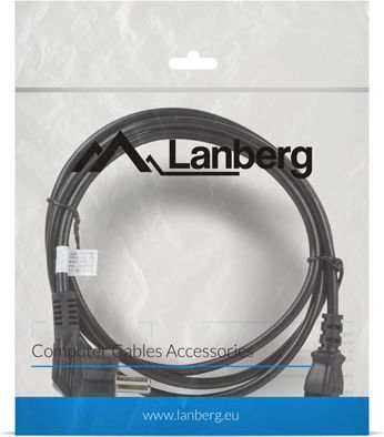 Kabllo e energjisë Lanberg CEE 7/7 - IEC 320 C13, 1.8m, e zezë (CA-C13C-11CC-0018-BK)