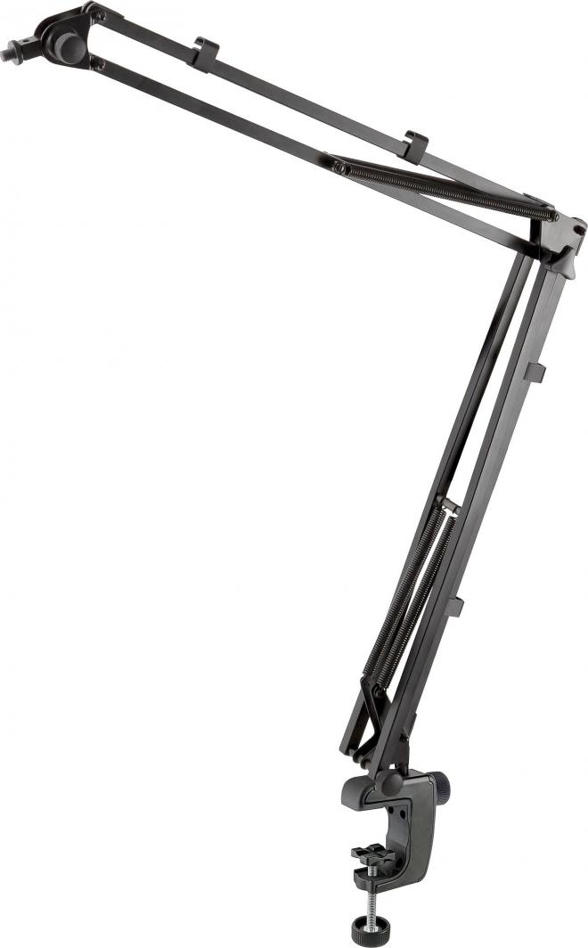 Krah tavoline për mikrofon Konig&amp;Meyer 23840.300.55, filetë 3/8" dhe 5/8", i zi