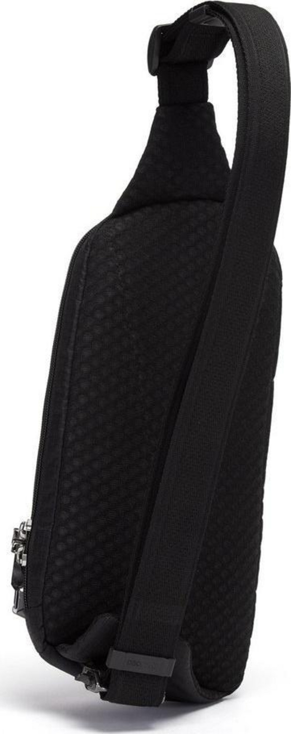 Çantë njëkrahëshe Pacsafe Vibe 150, anti vjedhje, najlon, e zezë