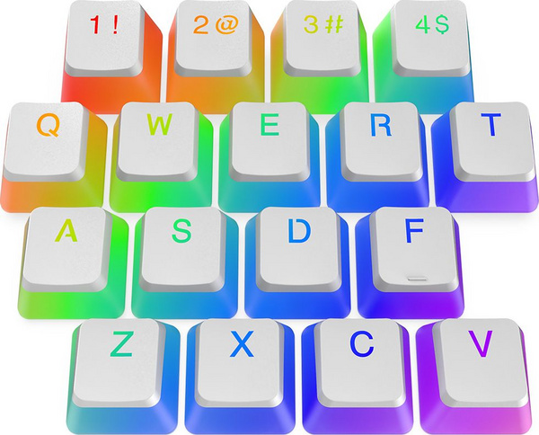 Set i tasteve SPC Gear KC104 Pudding Double Shot (SPG078), 104 copë, të bardha