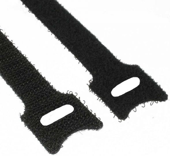 Organizer kabllosh InLine Velcro, paketë 10 copë, i zi