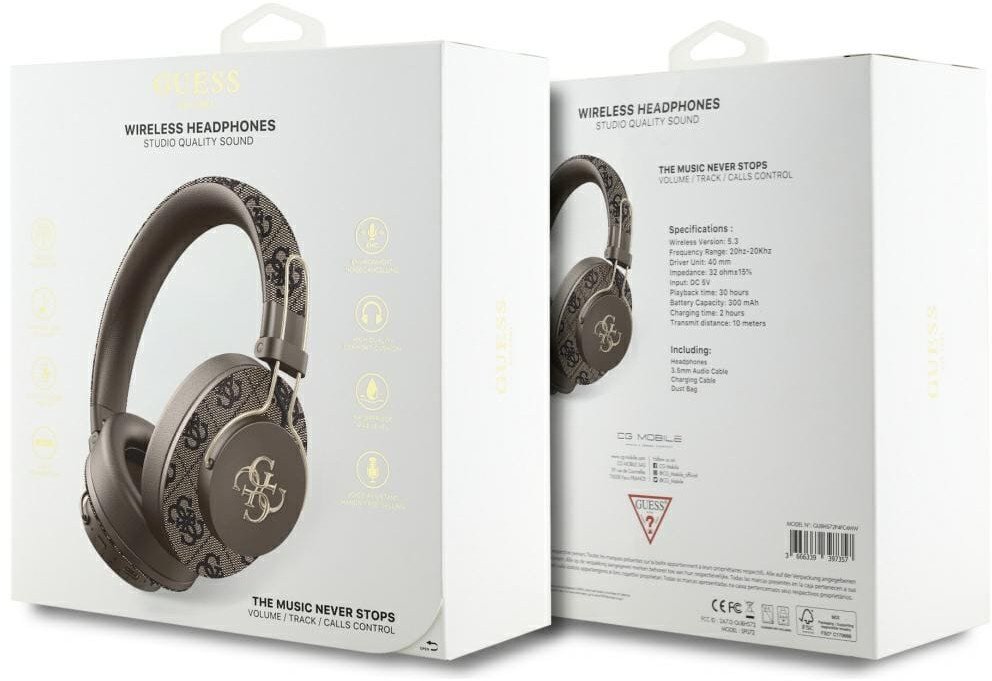 Kафе Bluetooth слушалки Guess GUBHS72P4FC4MW со ENC