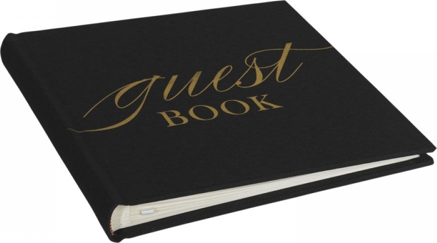 Libër mysafirësh Base Line Canvas Album, 20x20cm, 40 faqe, i zi