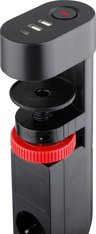Shtepshtrirës REV 0015728512, 3 porta, 3x USB, 3m, i bardhë