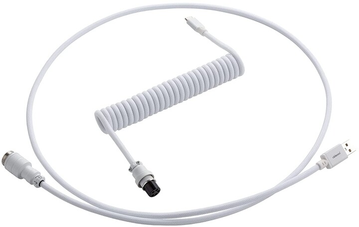 Kabllo CableMod Pro Coiled, USB-C/USB-A, 1,5m, e bardhë