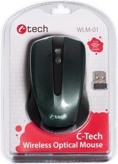 Maus C-Tech WLM-01BK, wireless, USB, i zi