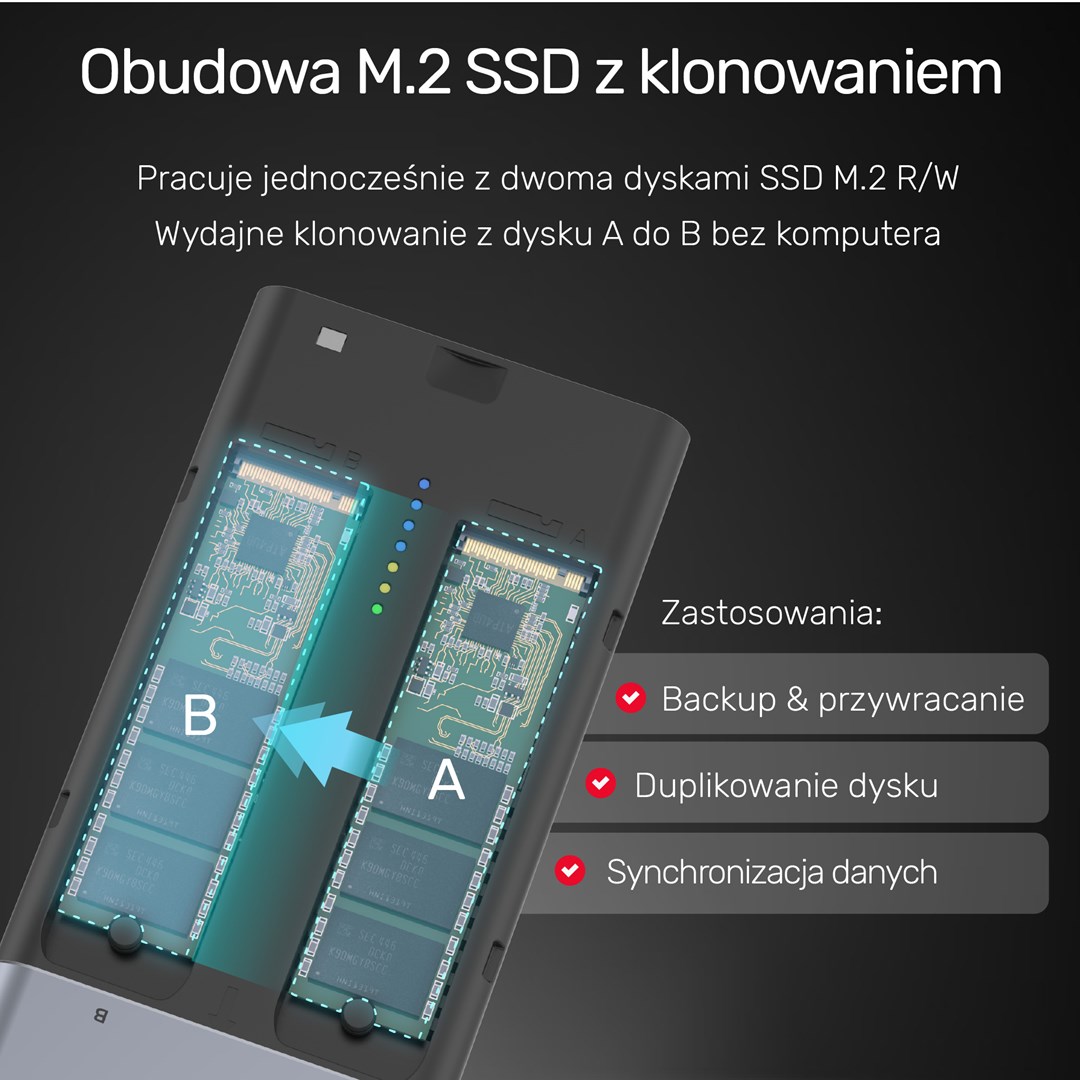 Kuti eksternale SSD Unitek S1206A, USB C 3.2 Gen 2, për M.2 PCIe NVMe, argjendtë