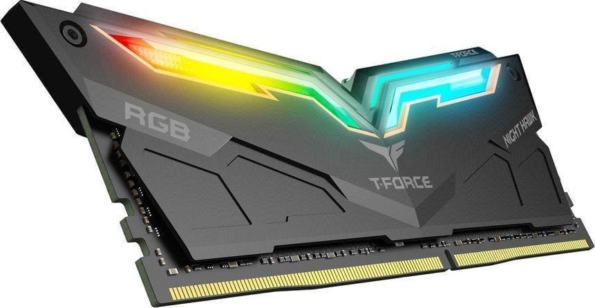 Memorie TeamGroup T-Force Night Hawk RGB Gen2, DDR4, 16 GB, 3600 MHz, CL18, TF14D416G3600HC18JDC01