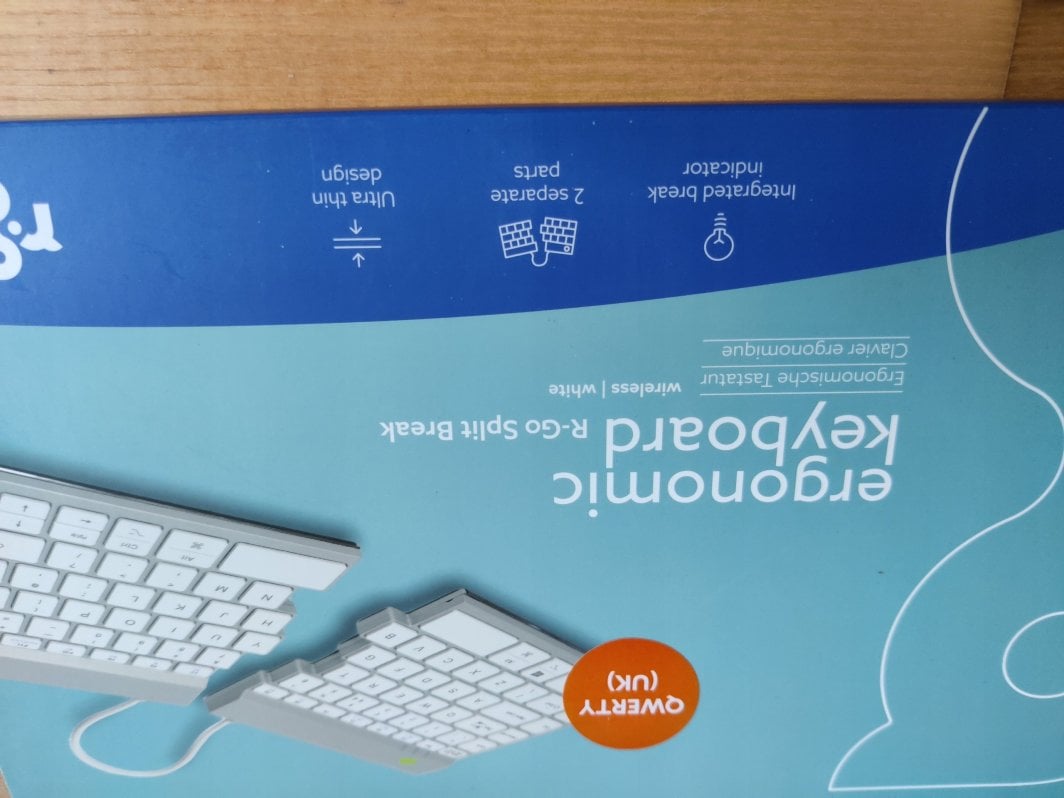Тастатура R-GO Tools, wireless, UK, бело