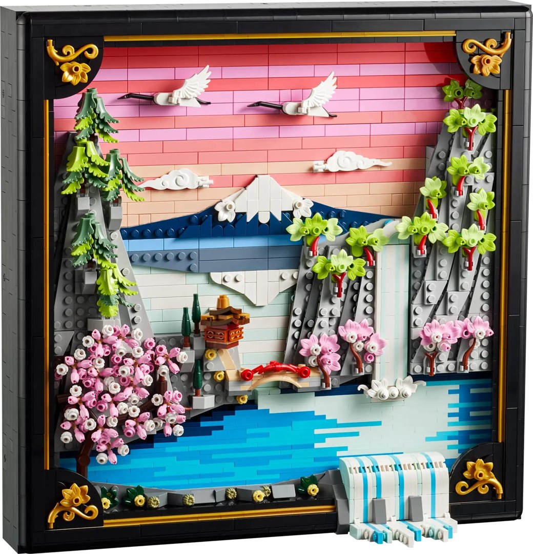 Set LEGO Japanese Cherry Blossom Landscape, dekor muri, shumëngjyrësh