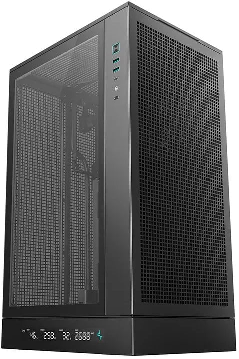 Kутија за компјутер DeepCool CH270 Digital, Mini Tower, калено стакло, црна