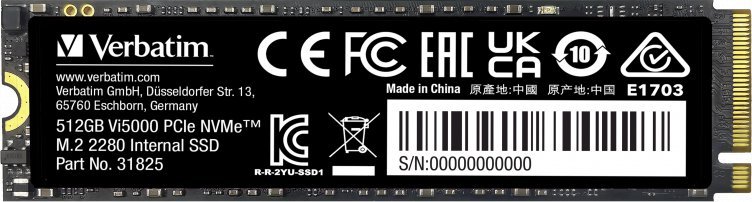 Disk SSD Verbatim Vi5000, 512GB, M.2 2280 PCI-E x4 Gen4 NVMe