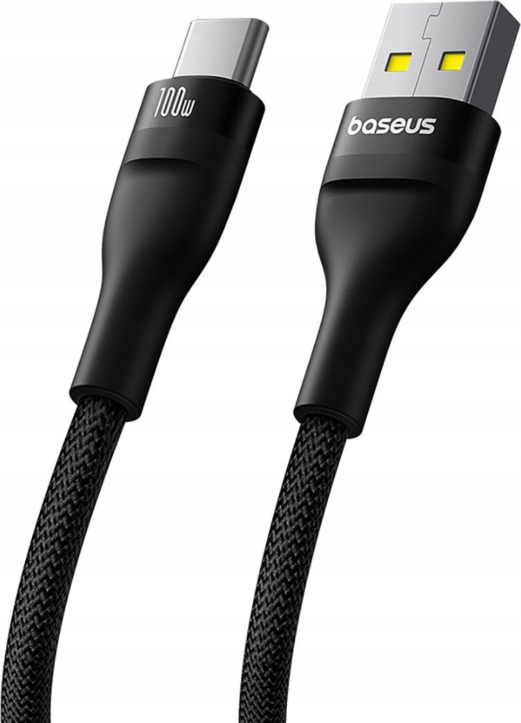Kabllo karikimi Baseus Flash 2, USB në USB C, 100W, 2m, e zezë