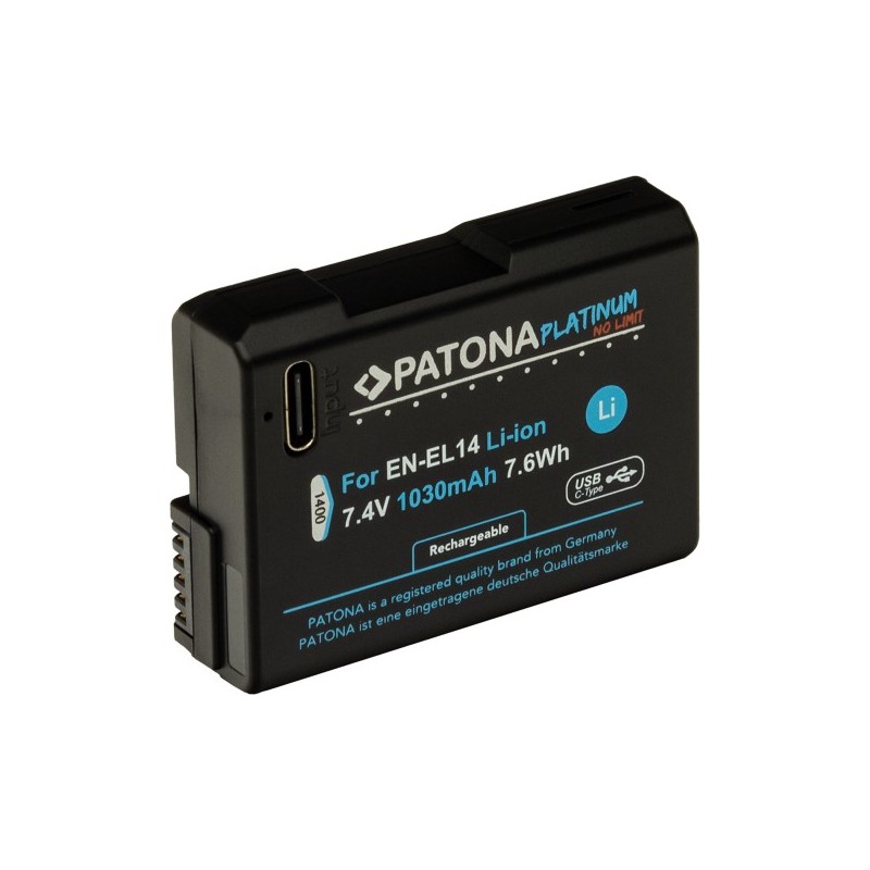 Bateri PATONA Platinum me hyrje USB-C për Nikon EN-EL14