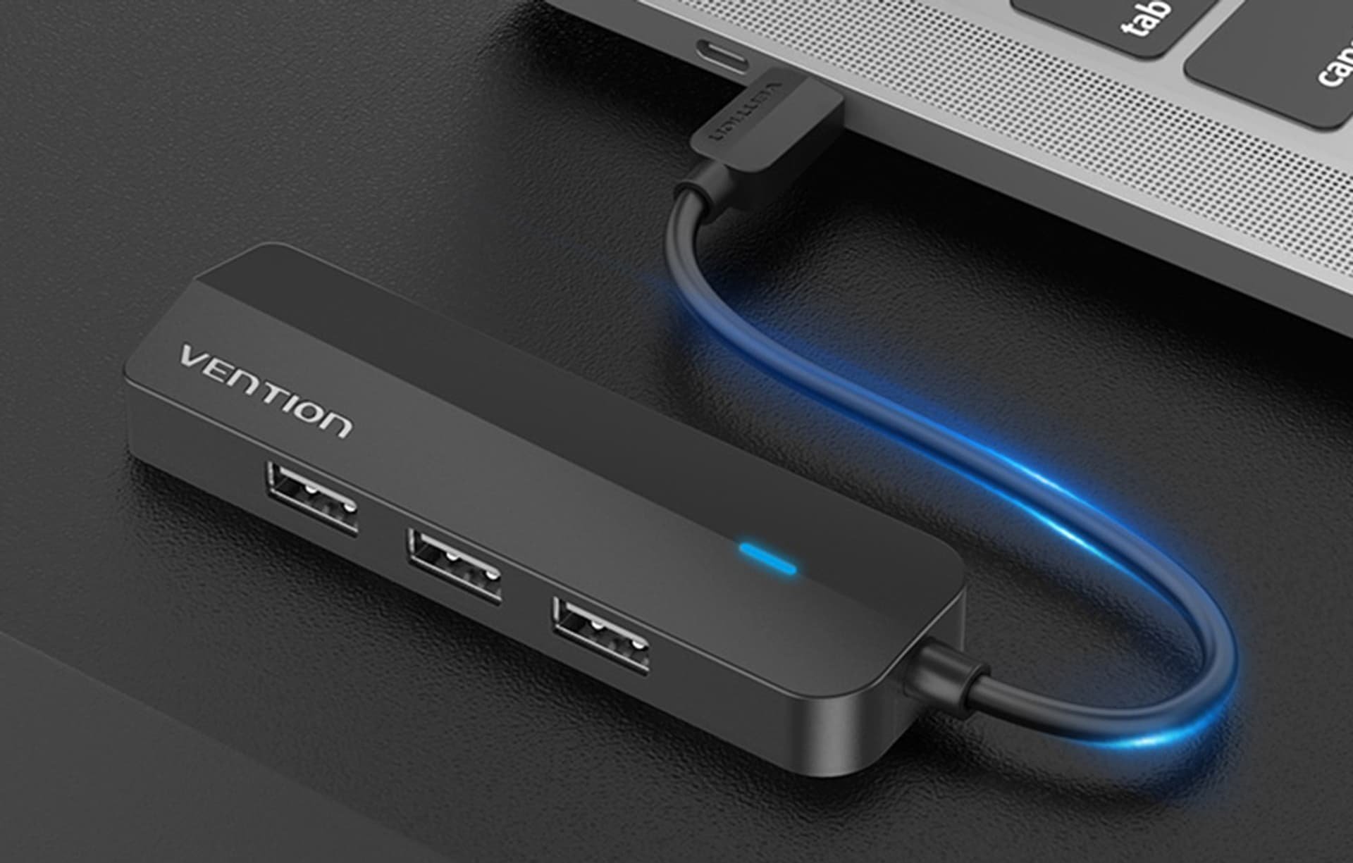 HUB USB C Vention, 3x USB 2.0, RJ45, 0.15m, i zi