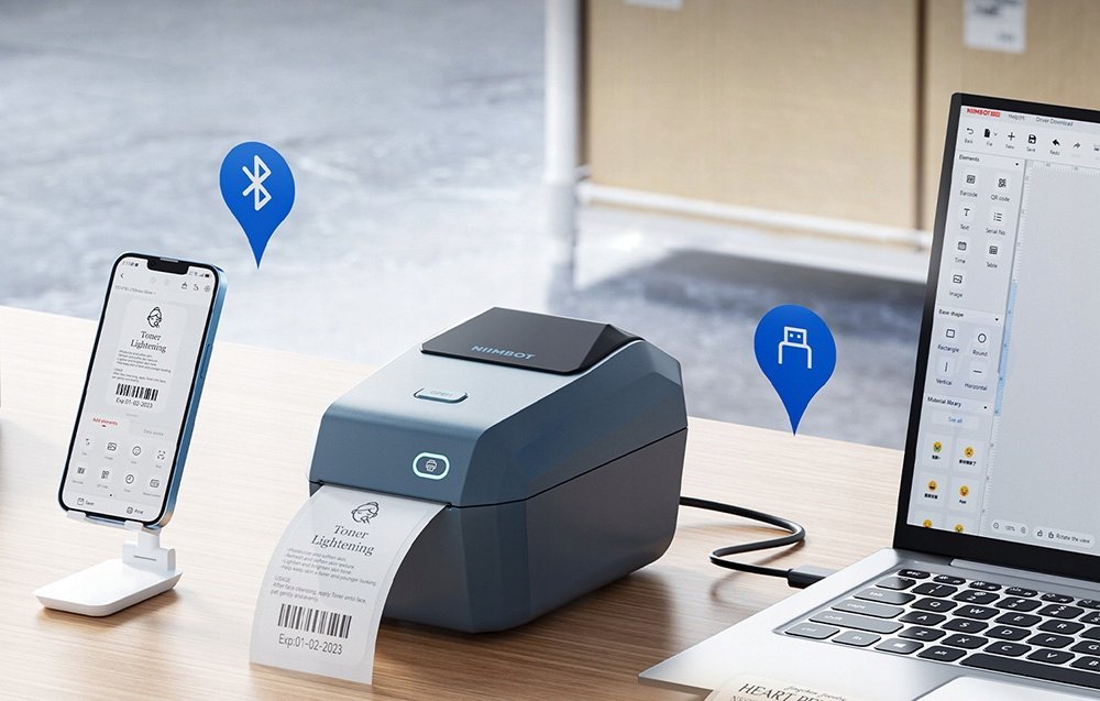 Printer etiketash Niimbot K3, termik, Bluetooth USB C, blu