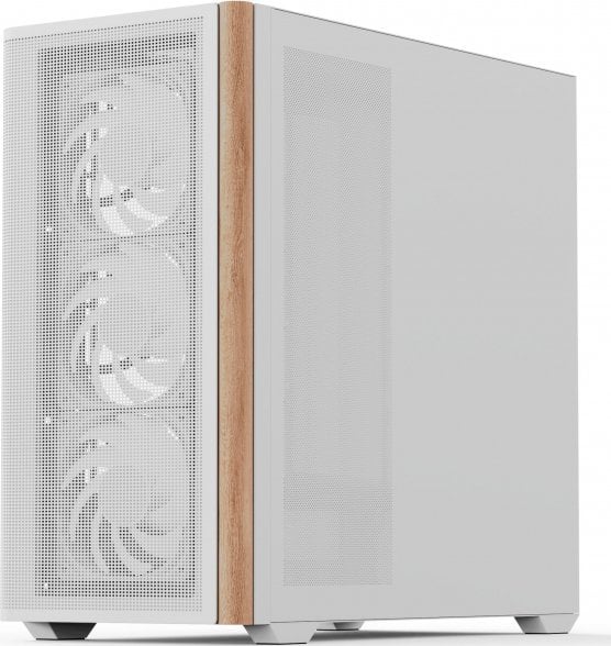 Kутии за компјутери Aerocool Mini D301A G WT V2, Micro ATX, со дрвен декор, бела