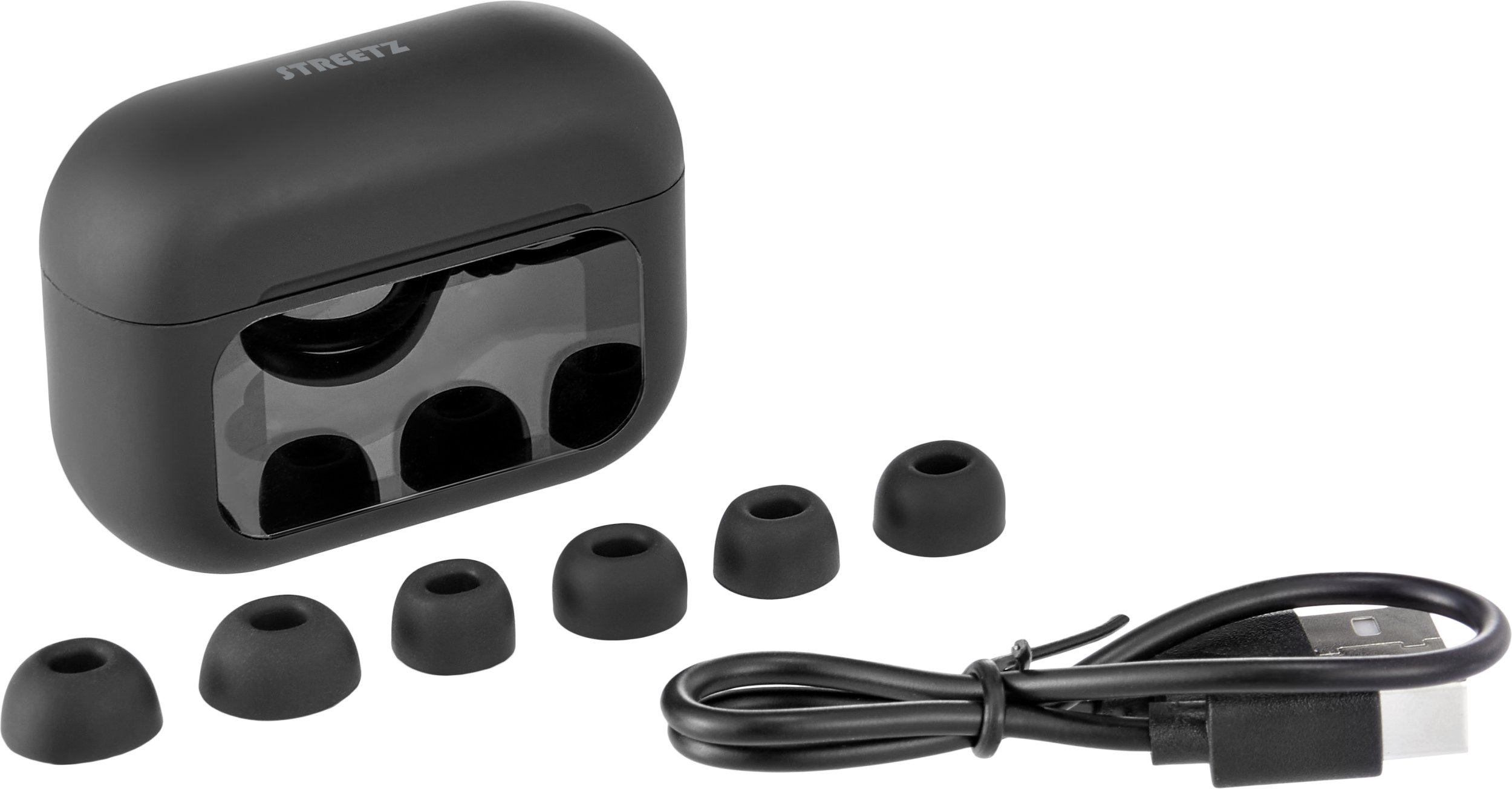 Kufje wireless STREETZ T600, Bluetooth, me mikrofon, të zeza