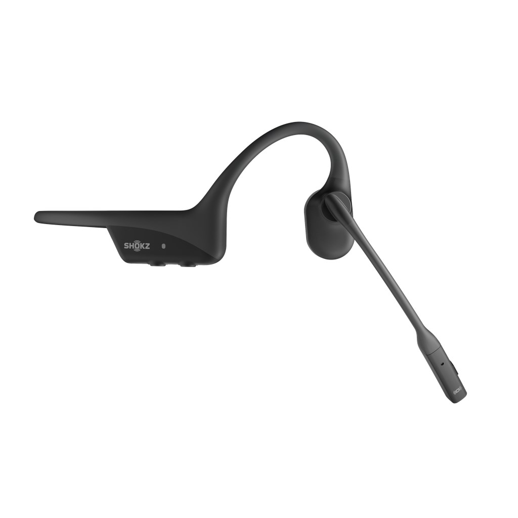 Kufje Bluetooth Shokz OpenComm 2 UC 2025, bone conduction, me mikrofon, gri