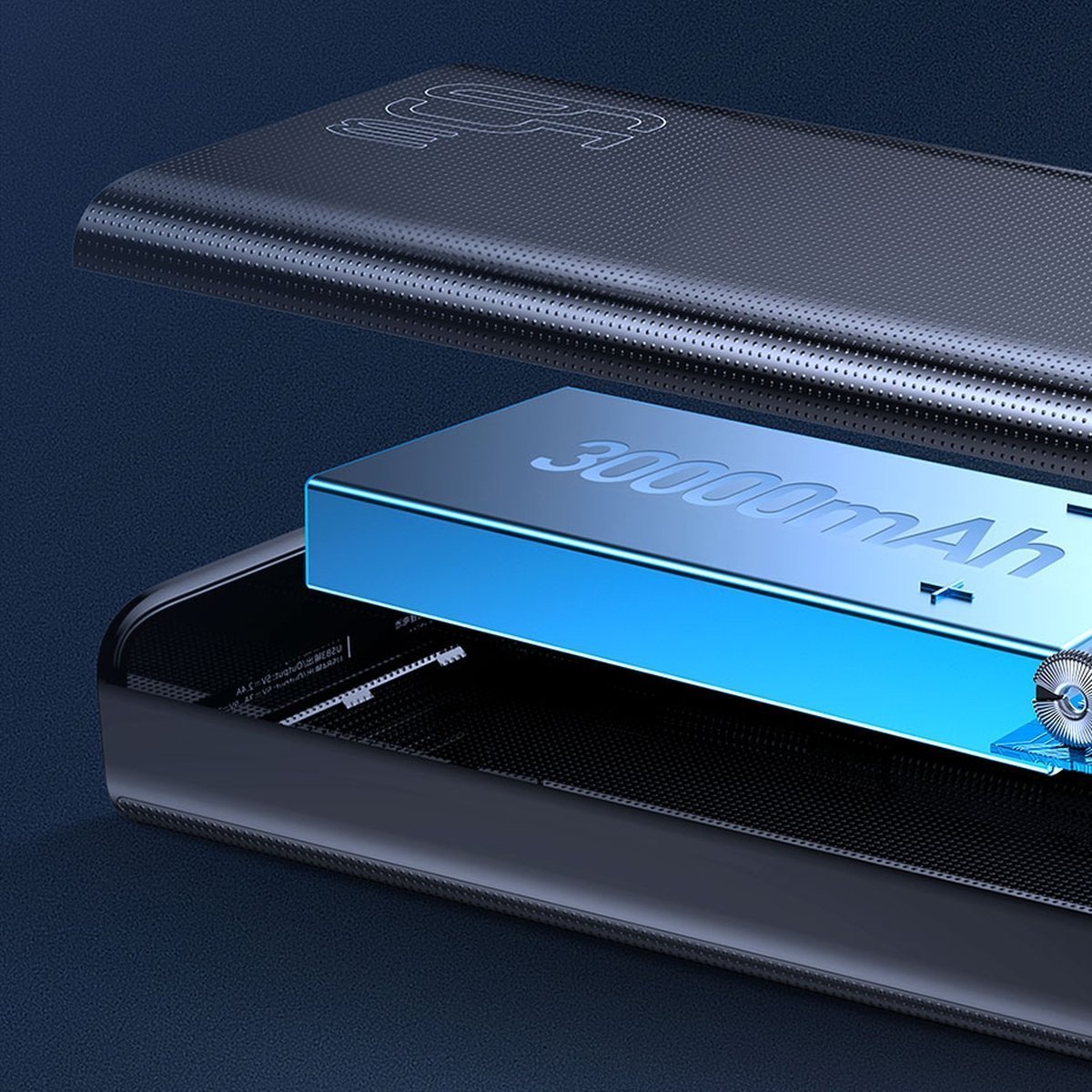 Powerbank Baseus Amblight Overseas Edition, 30000mAh, 65W, i zi
