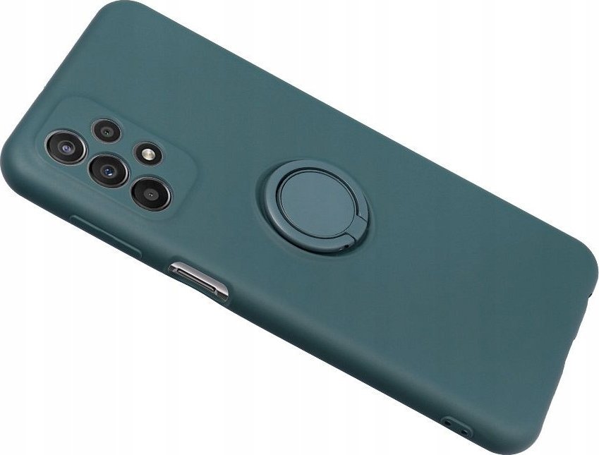 Maskë silikoni me unazë për telefon Samsung S24 FE, rezistente ndaj goditjeve, e gjelbër