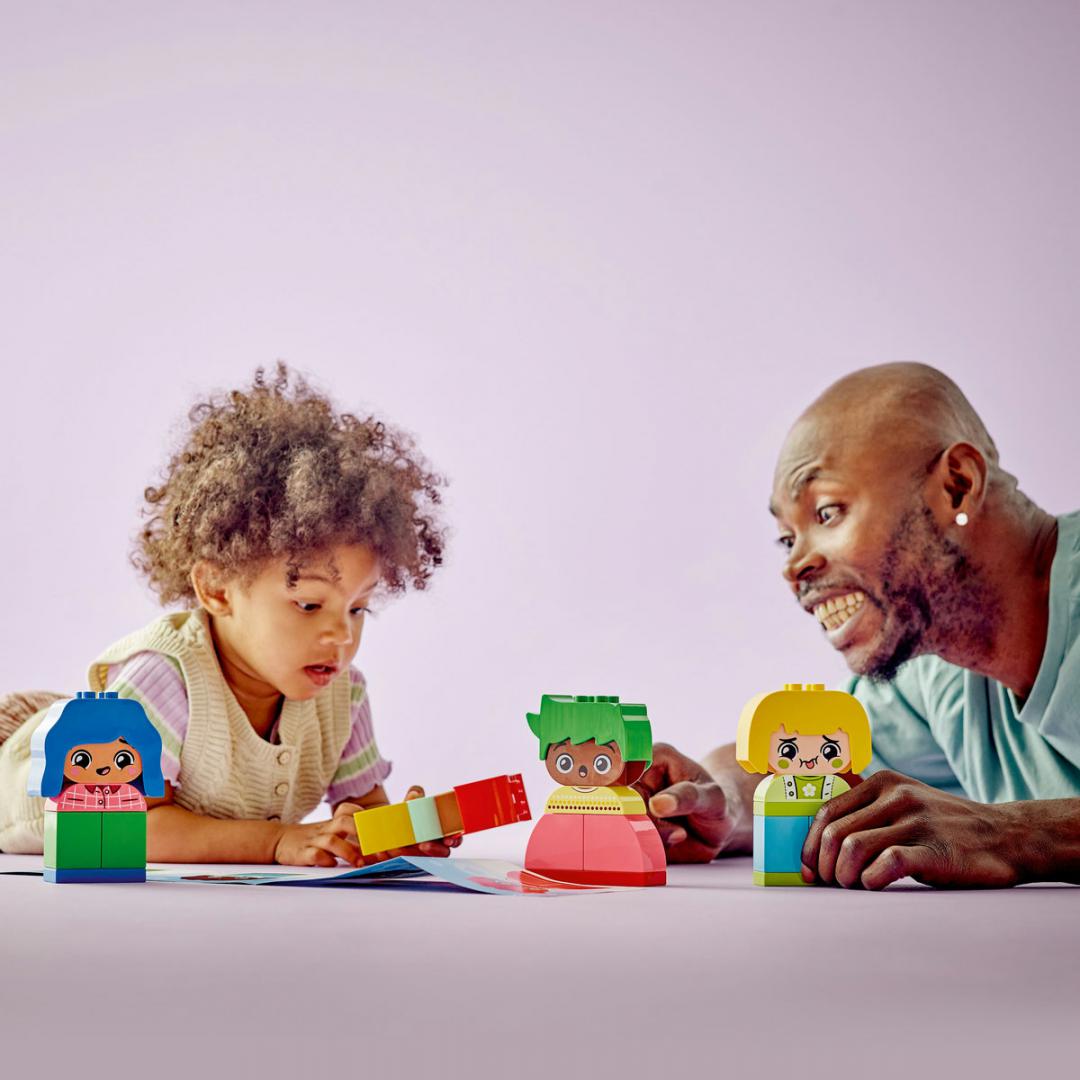 Set lodrash LEGO Duplo My Feelings and Emotions 10415, edukativ, shumëngjyrësh