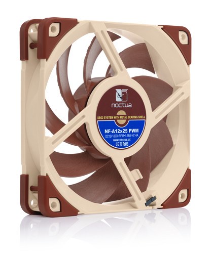 Ftohës Noctua NF A12x25 5V PWM, 12 cm, i kuq / bezhë