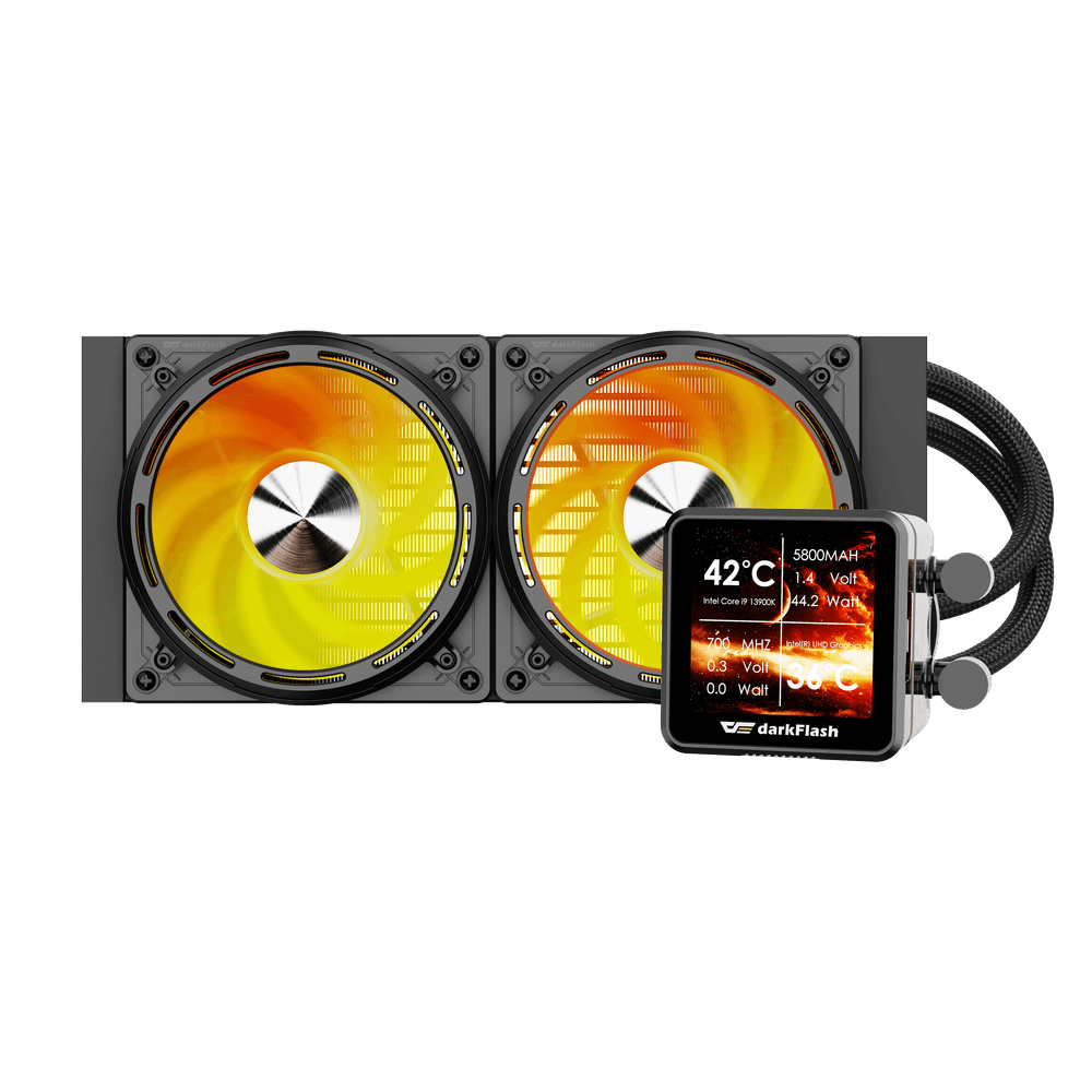 Ftohës Darkflash DE240 AIO Liquid Cooler, 240mm, i zi
