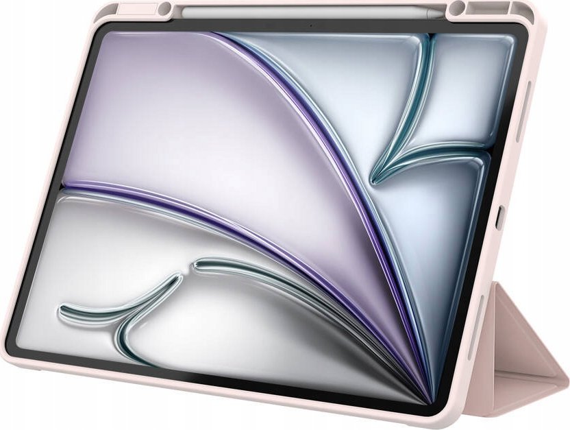 Kapak mbrojtës JCPal DuraPro për iPad Air 13" M2 M3, folio me mbajtëse për Pencil, rozë