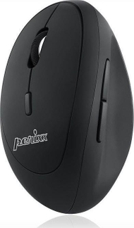 Maus wireless Perixx Perimice 719L, ergonomik për mëngjarash, 800/1200/1600 DPI, i zi