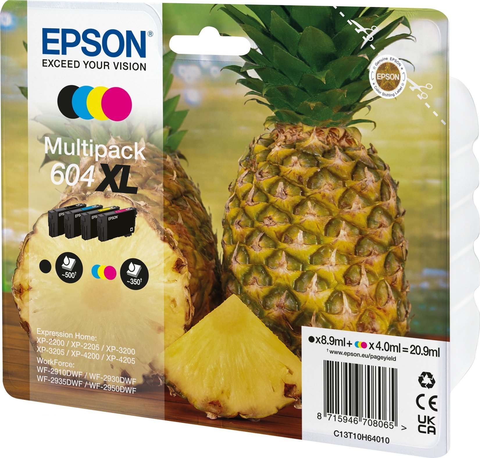 Set bojë printeri Epson 604XL, origjinal, rendiment i lartë, 4 ngjyra