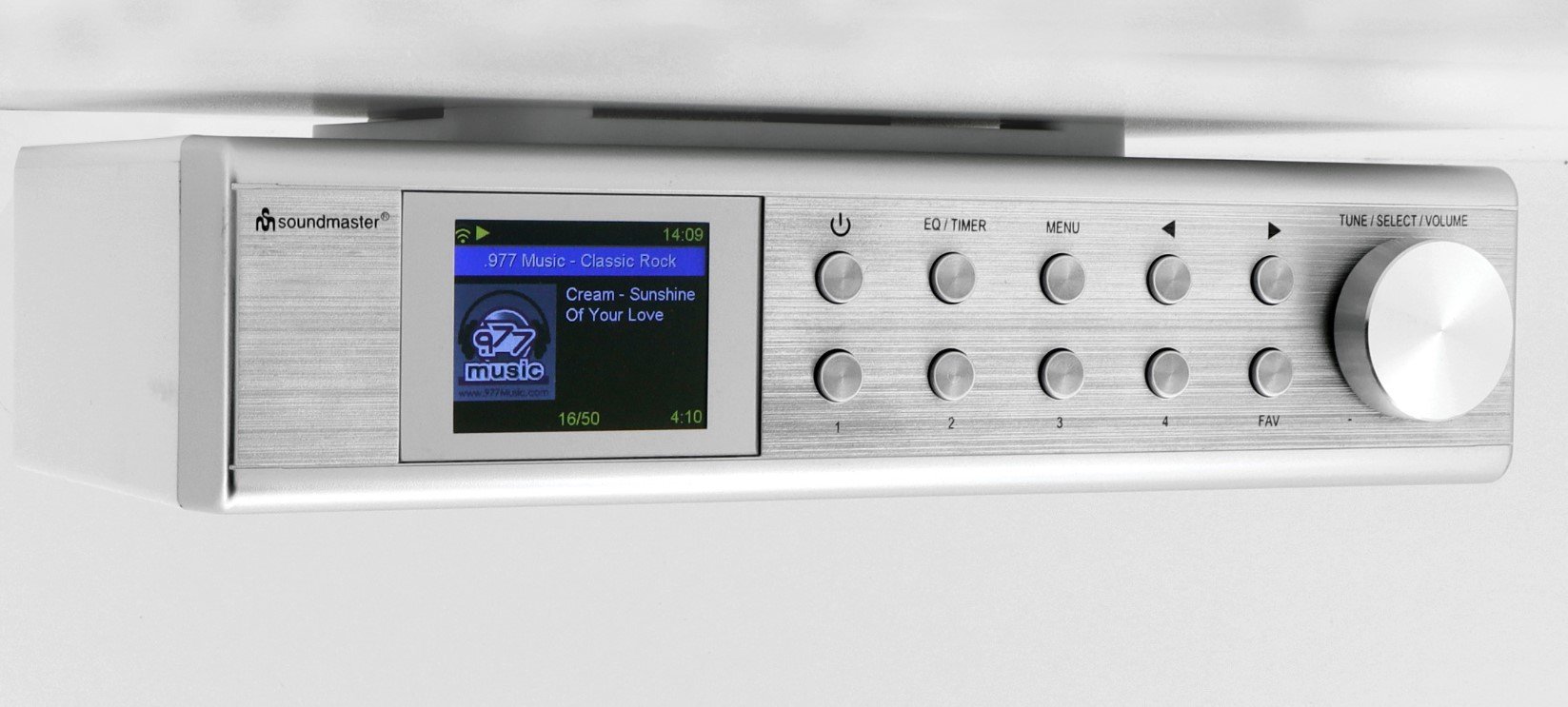 Radio nën dollap Soundmaster IR1500SI, internet DAB+ FM, Bluetooth WLAN, argjendtë