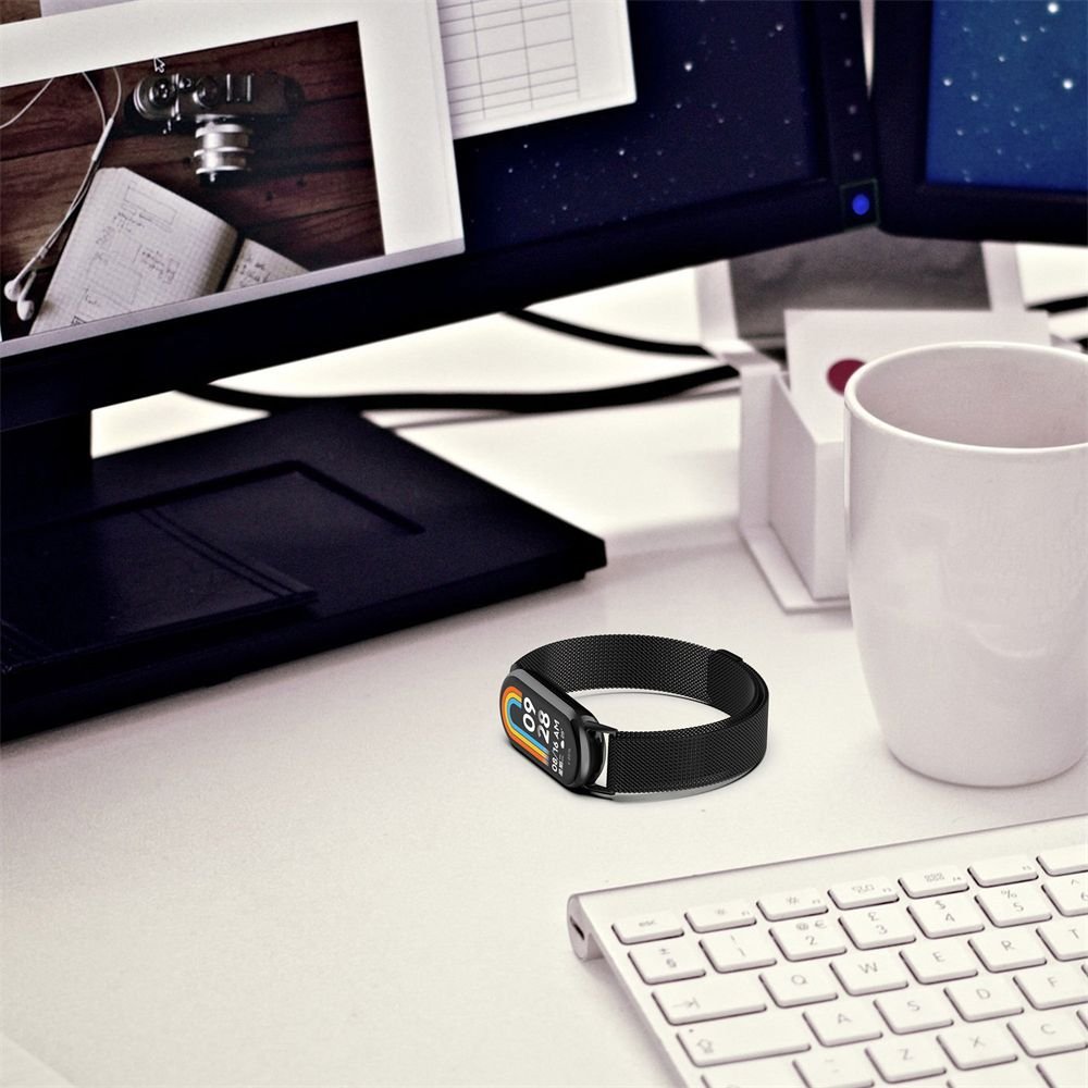 Rrip ore Tech-Protect MilaneseBand për Xiaomi Smart Band 8 8 NFC, çelik inox, i argjendtë