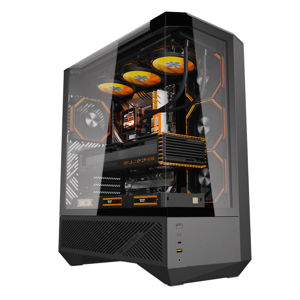 Kasë Darkflash Case DY460, Mid-Tower, e zezë
