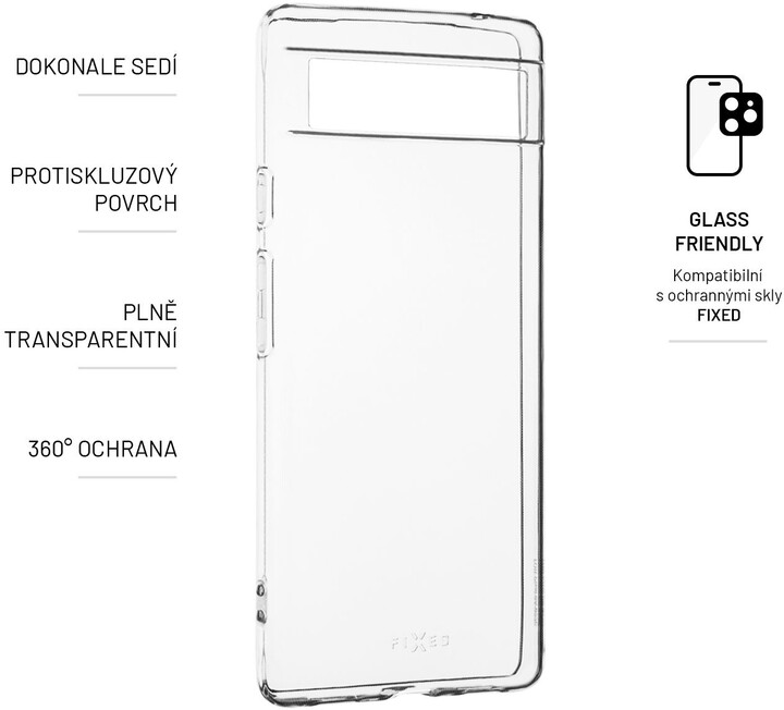 Mbrojtëse FIXED për Google Pixel 6a, transparente