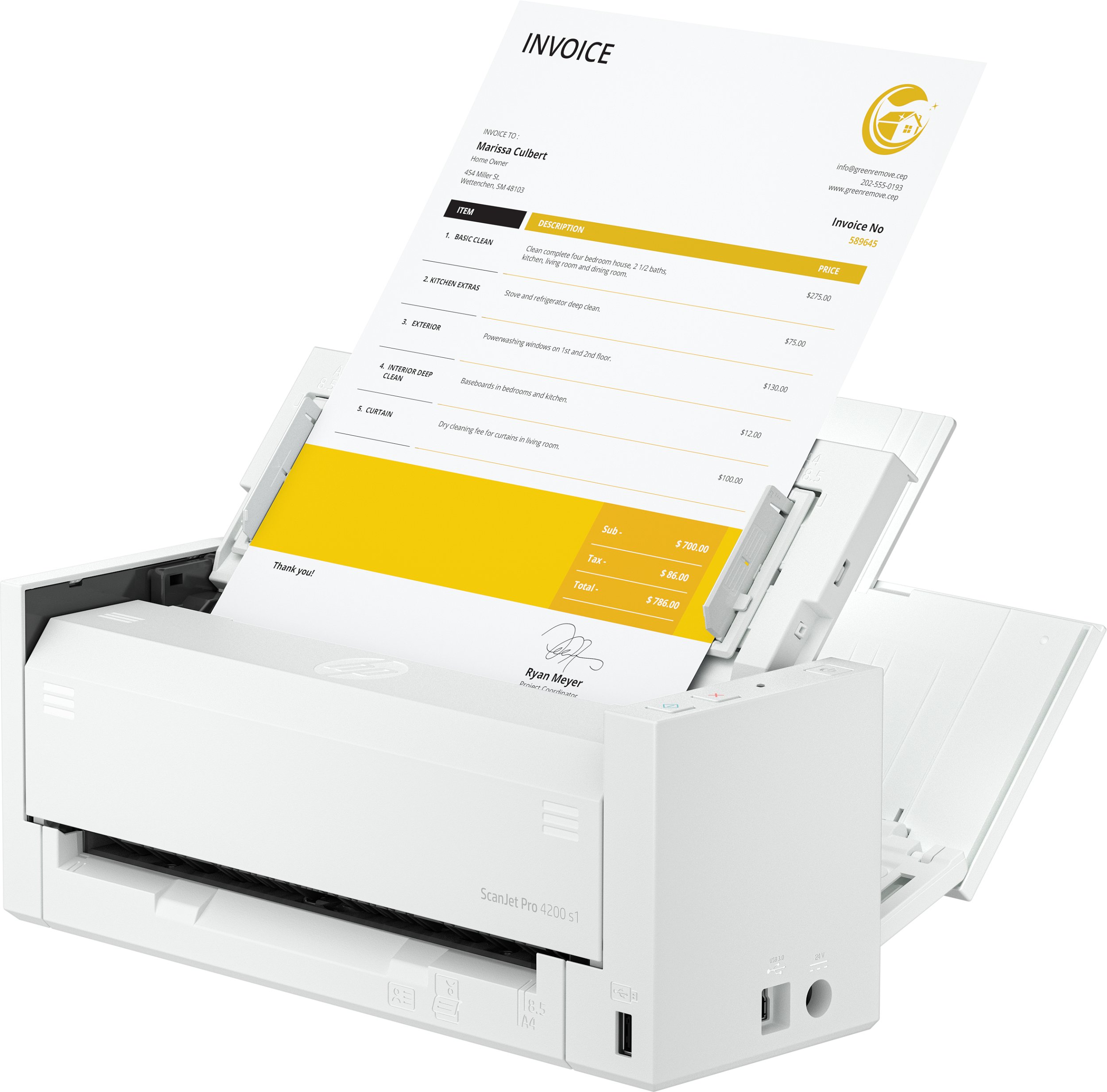 Skaner HP ScanJet Pro 4200 S1, ADF, 600 x 600 dpi, blu e bardhë