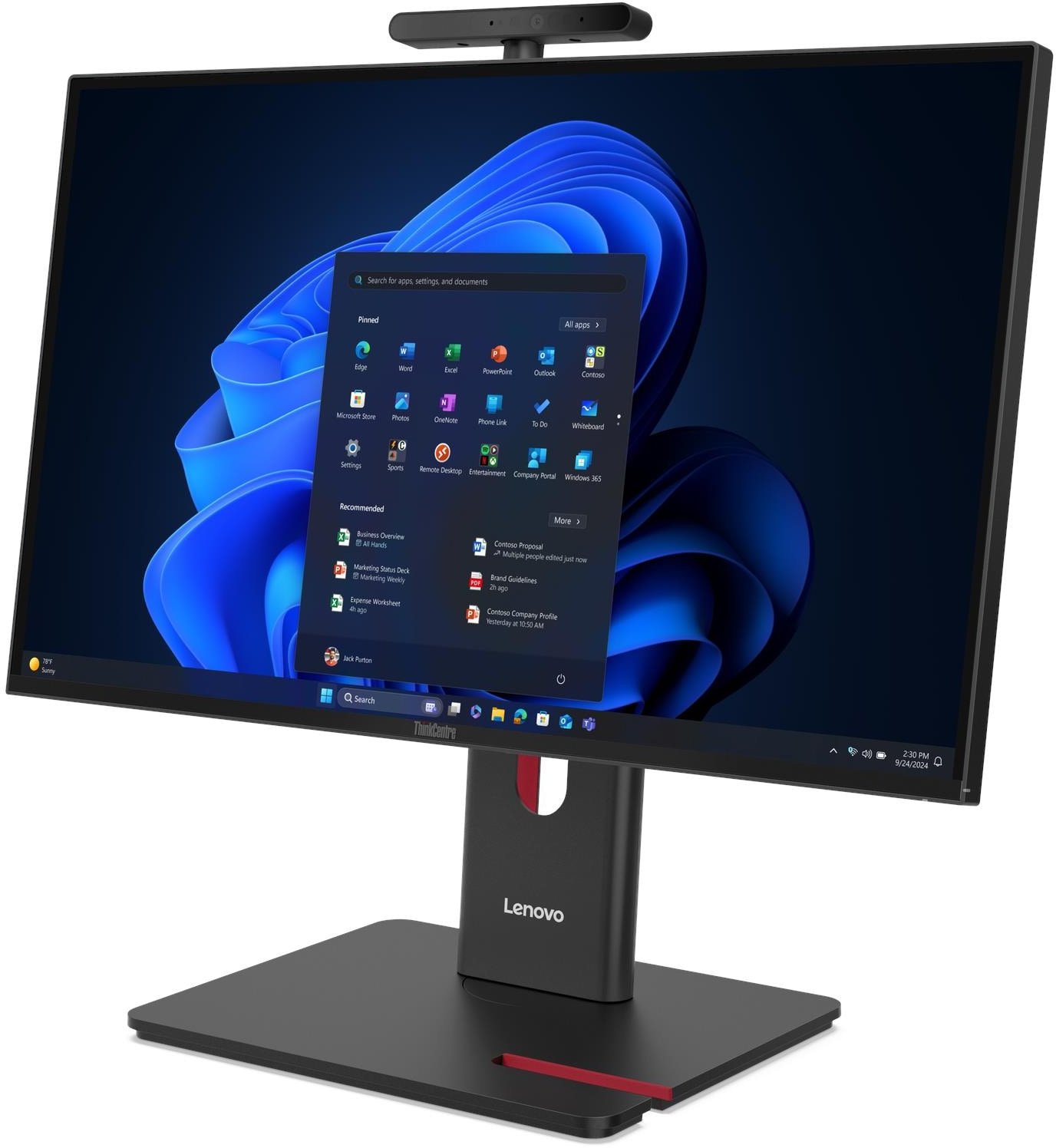 Kompjuter All in One Lenovo ThinkCentre M90a Gen 6, Core Ultra 5, 23.8" FHD, 16GB 512GB, i zi
