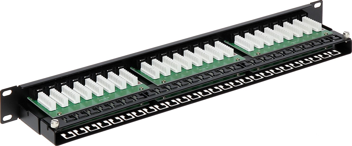 Patch panel Delta PP-48/RJ/C, 48 porta RJ-45, 1U, i zi