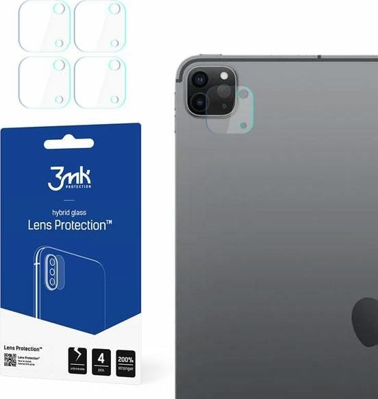 Mbrojtës kamerë 3MK Lens Protect për Apple iPad Pro 12.9 5th Gen, xham hibrid, set 4 copë, transparent