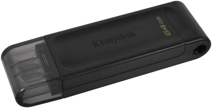 USB-C Kingston DataTraveler 70 - 64GB, e zezë