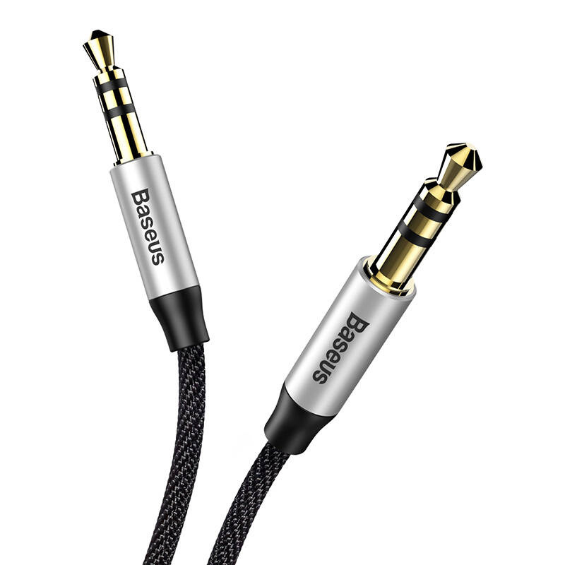 Kabllo audio Baseus Yiven M30, Jack 3.5mm në 3.5mm, 1.5m, e zezë