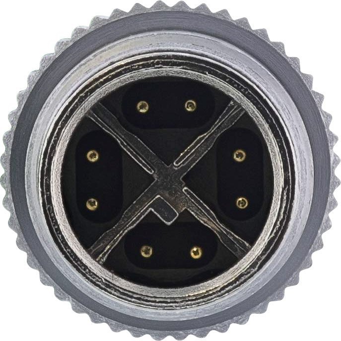 Kabllo rrjeti industriale InLine, M12 4-pin D-coded plug plug, CAT5E, 3m
