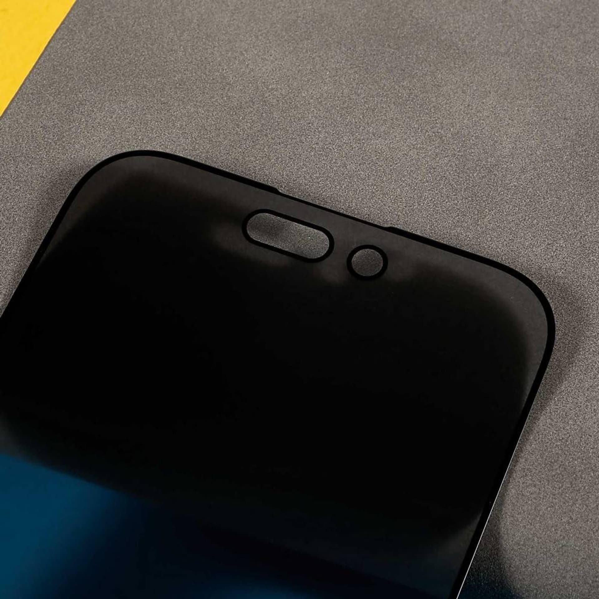 Mbrojtëse ekrani Privacy për iPhone 14 Pro, xham i fortifikuar, kornizë e zezë