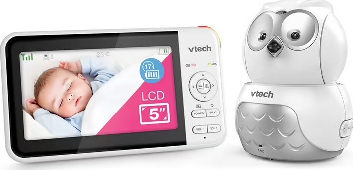 Monitor foshnje VTech BM5550, ekran 5", kamera rrotulluese, i bardhë